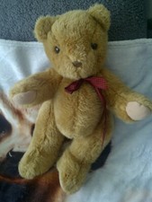 VintageDebenhams Teddy Bear Brown Movable Joints Medium Size 16" Supersoft Toy