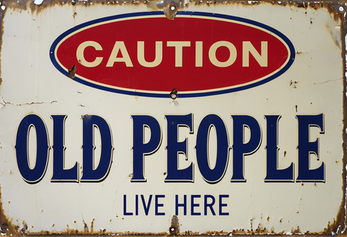 Caution old people - live, here