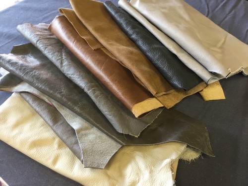 Large leather off cuts craft - leather,