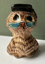 Vintage Philip Laureston Owl Figurine – Graduation Owl in Mortarboard 1970s