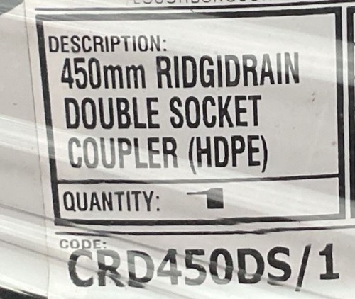 Poly pipe coupler double - pipe,