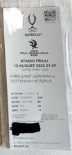 TICKET COPY REPRO UEFA FINAL SUPER CUP PSG - TOTTENHAM 13 AUGUST 2025 UDINE