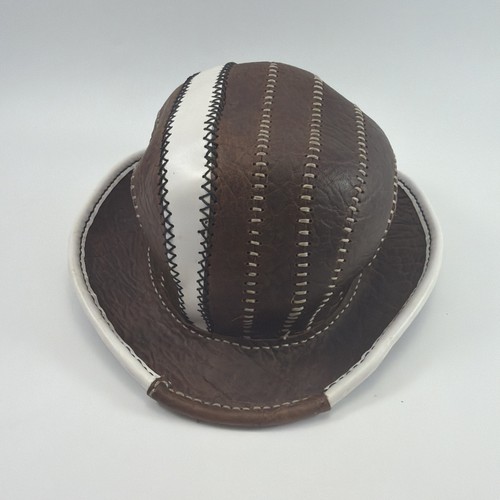 Handmade leather bowler hat - handmade,,
