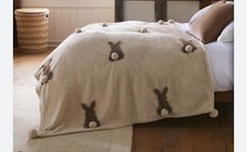 Next Cosy Bunny Pom Pom Throw