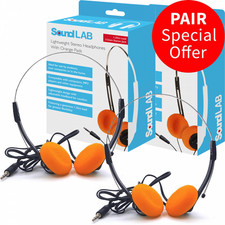 2 x Vintage Stereo Headset Ear