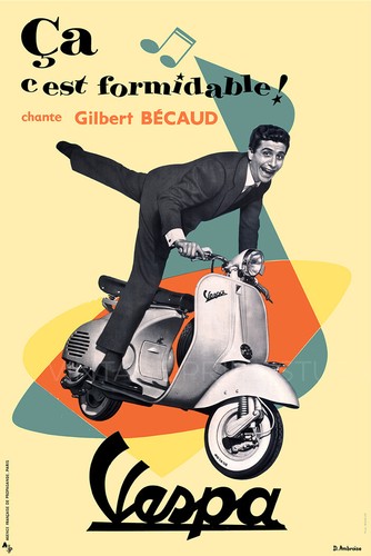Vespa italian motor scooter - motor,