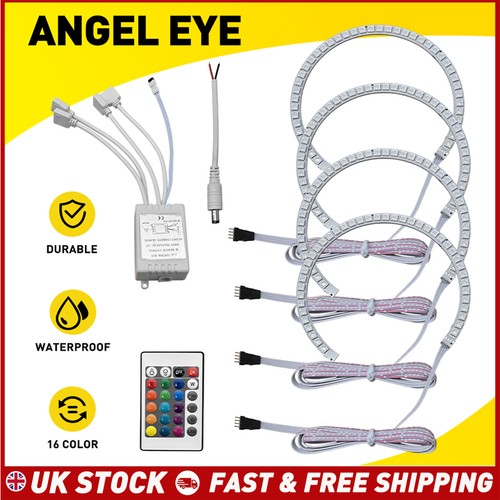 4pcs rgb headlight led angel - rgb,