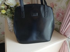 Stunning Black Leather Osprey Shoulder Bag Handbag Tote Great Condition Medium