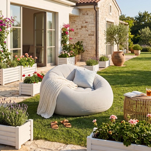 Inflatable bean bag chair blow - inflatable,
