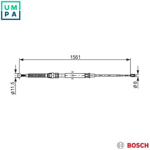 Cable pull parking brake - cable,