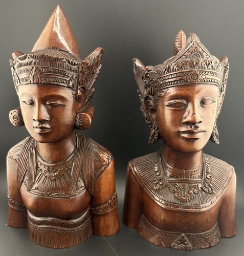 Vintage hand carved wooden - carved,