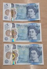 3 X £5 Notes AA22 Consecutive
