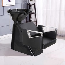Salon Shampoo Chairs Backwash Unit Shampoo Station with Tilting Sink Hairdresser