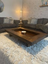 Rustic handmade solid wood sleeper coffee table Xtra Large Xtra wide 1.4 meter