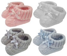 Baby booties knitted shoes - baby,