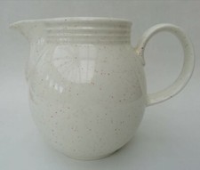 Stoneware Country Kitchen Style Pitcher Jug Ivory  Churchill Pottery Vintage