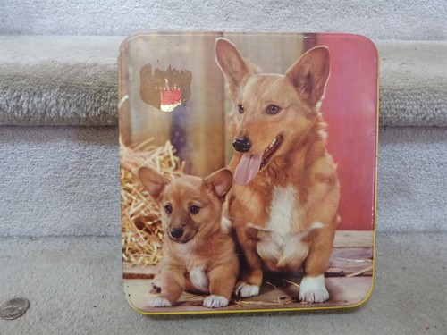 Vintage cadbury tin corgi - vintage,