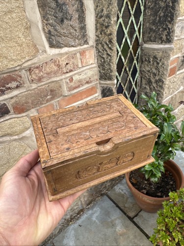 Vintage wooden box cigarette - wooden,