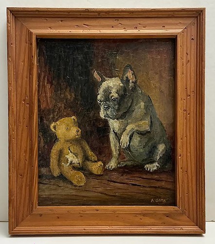 French bulldog teddy bear - french,