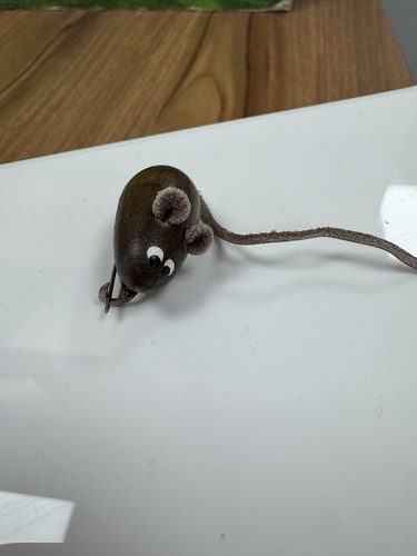 1960s wooden mouse brooch - 1960s,