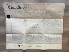 Forncett Norfolk Vellum Indenture Land Deed 1864 Smith Lord of The Manor