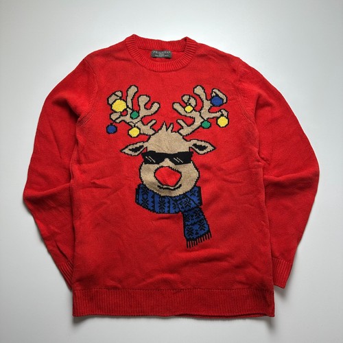 Festive reindeer knit sweater - knit,