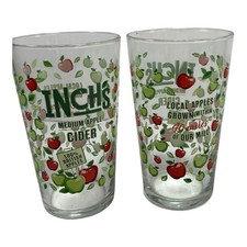 Inchs Inches Inch's Apple Cider Pint Glasses M23 Pack of 2 CE Marked Genuine UK