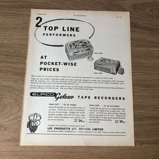 GRAM182 MAGAZINE ADVERT 11X8 ELPICO GELOSO TAPE RECORDERS