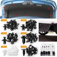 100Pcs Car Body Push Pin Rivet Fastener Trim Moulding Assortment Plastic Clips