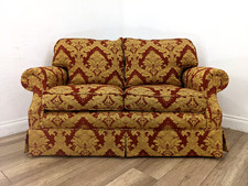 SOFA 2 Seater Red Gold Damask