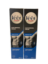 Veet Men Hair Removal Cream Sensitive Skin 200ml x 2 SEE DATES