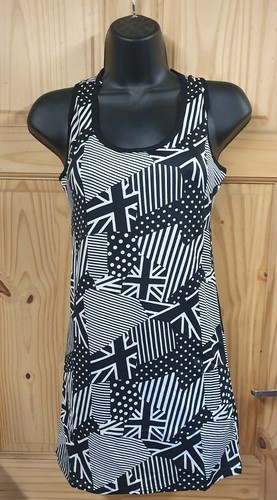 Ladies black union jack - black,