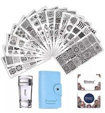Biutee 19pcs Nail Stamp Plates