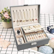 2 Layer Grey Jewellery Box