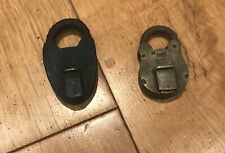 2x Small Brass / Steel  Vintage Padlock No Key Old Lock Rare -J8