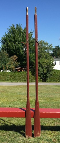 Great vintage wooden oars - great, 84"