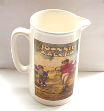 large johnnie walker scotch whisky water jug white  made in england in VGC