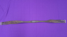 55" Brown Leather Plaited Balding Horse Girth