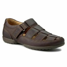 Clarks Mens * Recline Open - Wide- Grain Mahogany Soft-tread * UK 8,9,10,11,12 H