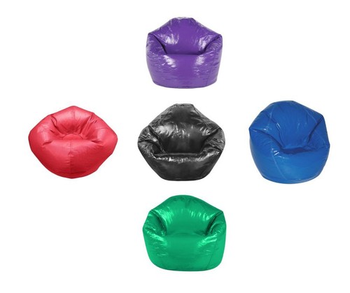 Round bean bag faux leather - round,