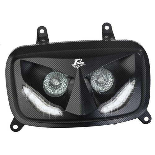 Carbon headlight mask with - mask,