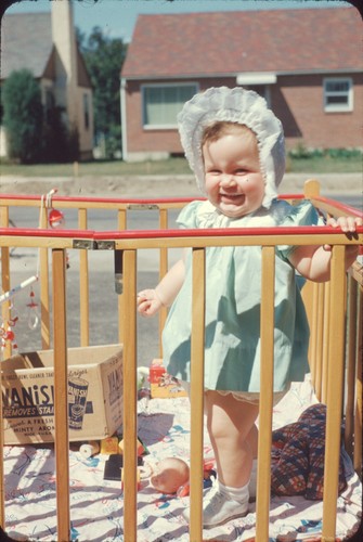 1950s baby infant standing - baby,
