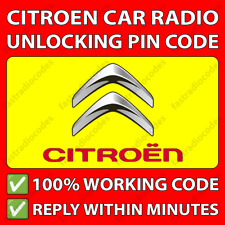 ✅CITROEN RADIO UNLOCKING PIN