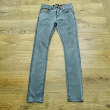 Superdry Super Skinny Fit Jeans Mens W30 L32 Grey Stretch Copper Black Denim