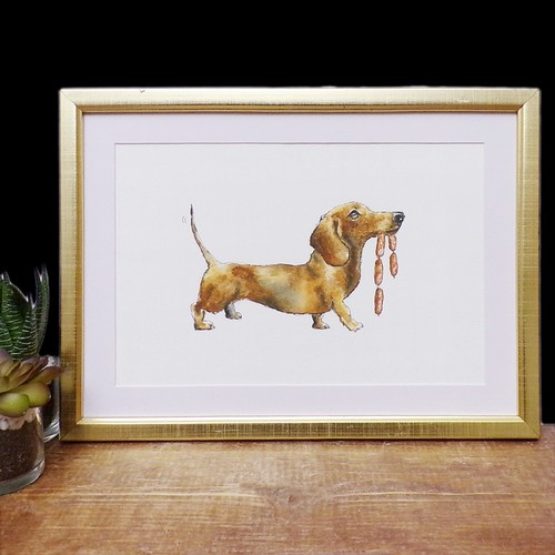 Dachshund print wall - dachshund, art