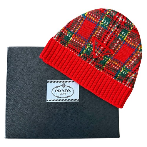 Prada authentic plaid beanie - authentic,