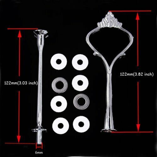 Gold silver tier cake plate - silver,