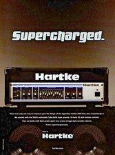 vtg 2000's HARTKE BASS AMP MAGAZINE PRINT AD Model HA-5500 500w Amplifier Pinup