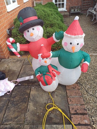 Christmas inflatable snowman - christmas,