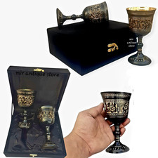 Set of 2 Brass Wine Chalice